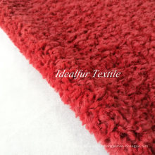 Red Imitation Wool Fleece Fake Fur